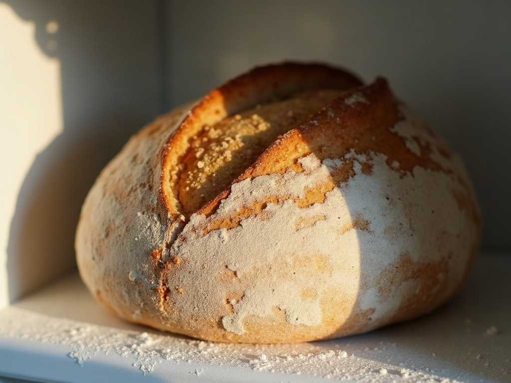 Shaped sourdough boule in a banneton going into the fridge to slow fermentation